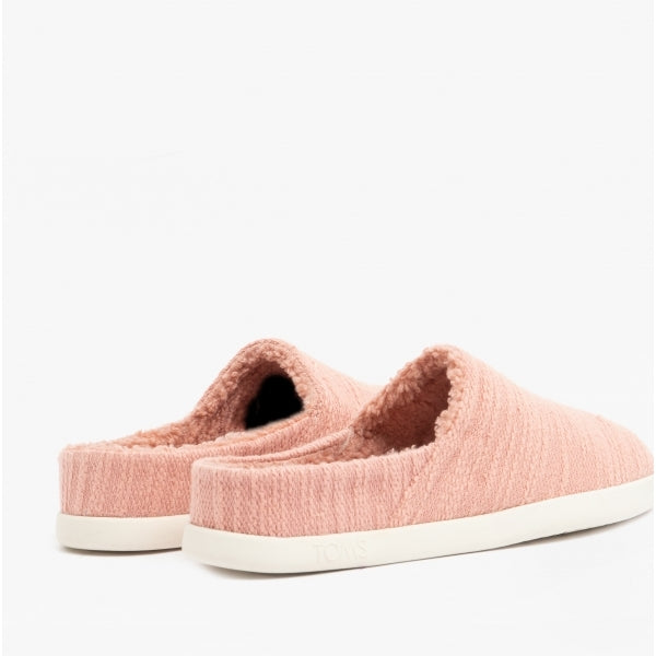 SAGE Womens Cotton Boucle Mule Slippers Pink