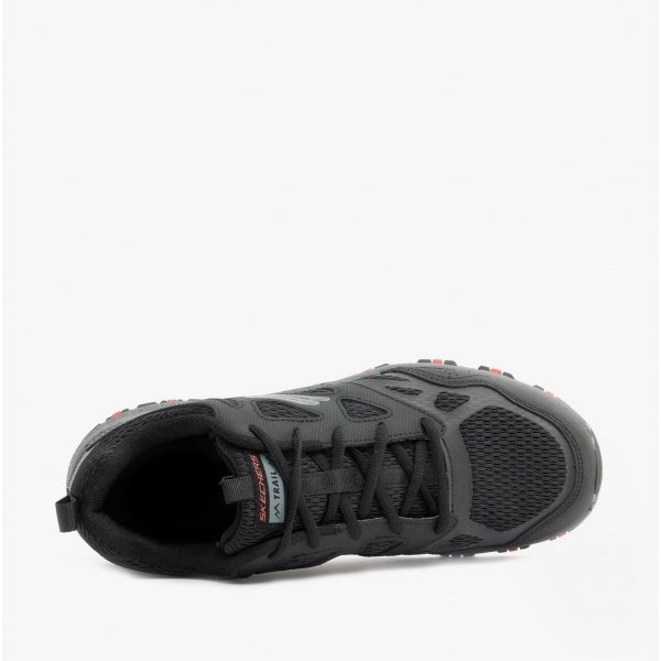 Skechers 237265/BKCC HILLCREST Mens Leather Overlay Trainers Black/Charcoal