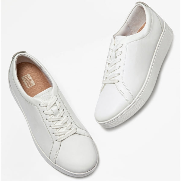 RALLY Womens Leather Trainers Urban White