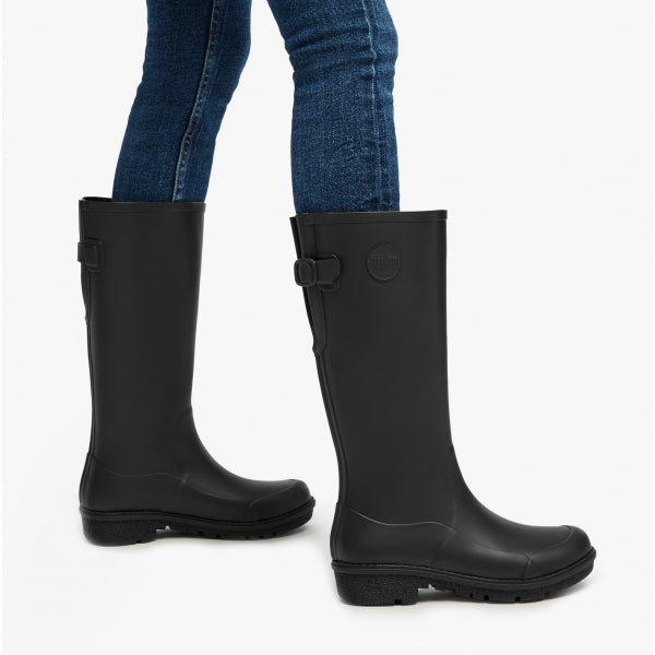 FitFlop WONDERWELLY TALL Womens Rubber Wellington Boots All Black