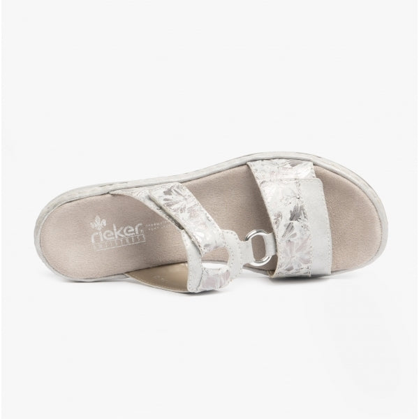 659X6-80 Womens Sandals White Metallic