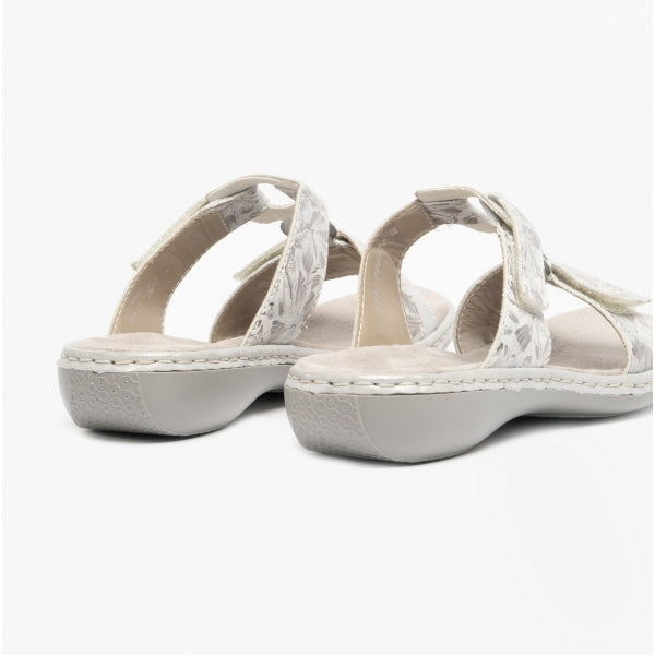 659X6-80 Womens Sandals White Metallic