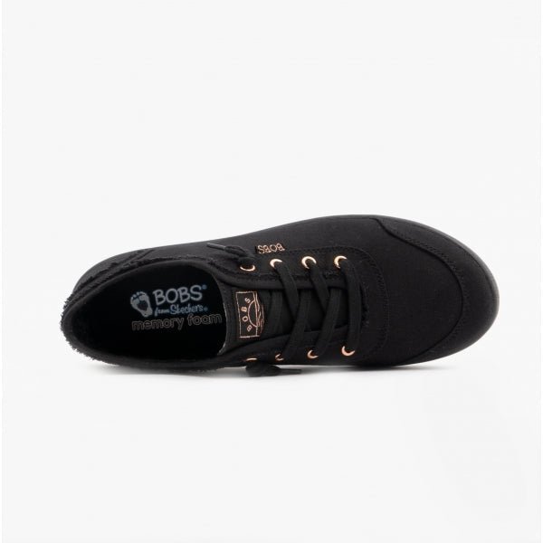 Skechers 33492/BBK BOBS B CUTE Womens Slip-On Trainers Black