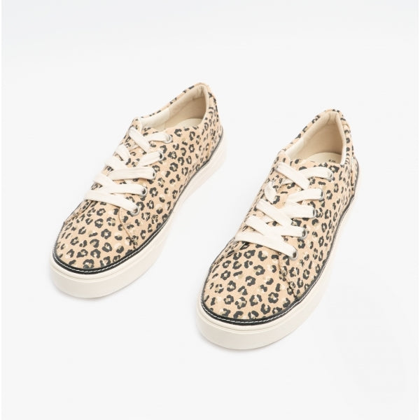 ALEX Womens Cotton Casual Trainers Natural