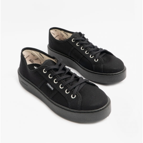 UTOPIA TOTAL Womens Canvas Trainers Black