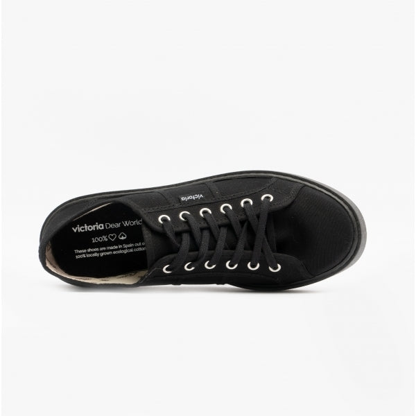 UTOPIA TOTAL Womens Canvas Trainers Black