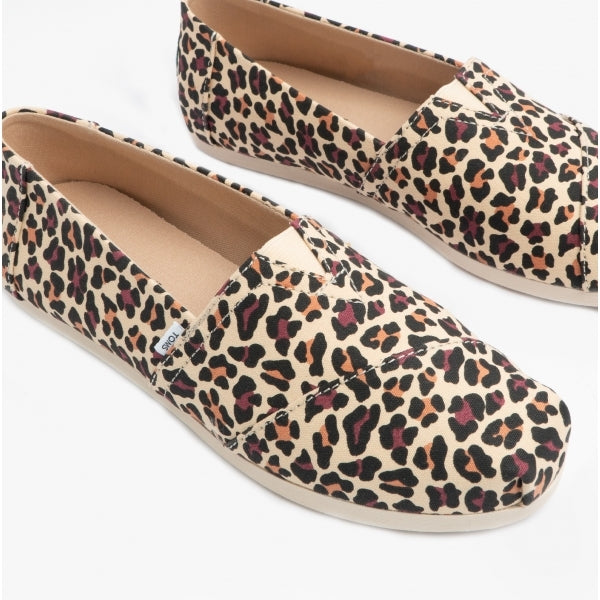ALPARGATA Womens Canvas Espadrilles Beige/Leopard