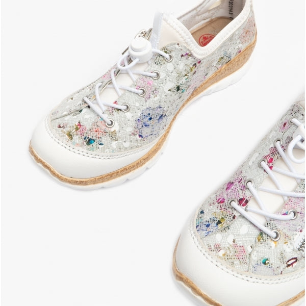 Rieker N42V1 Womens Casual Trainers White/Multi