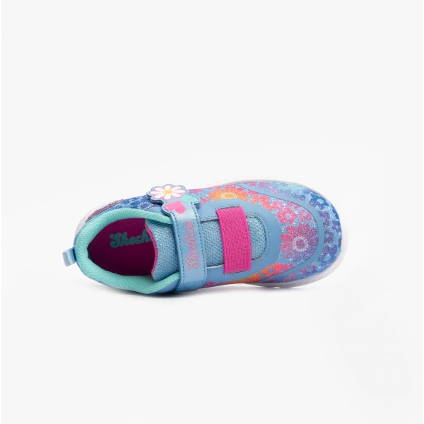 Skechers 302717N/BLMT COMFY FLEX 2.0 - DANCING DAISY Girls Trainers Blue/Multi