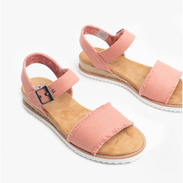 Skechers 113541/CRL DESERT KISS-ADOBE PRINCESS Womens Strap Sandals Coral