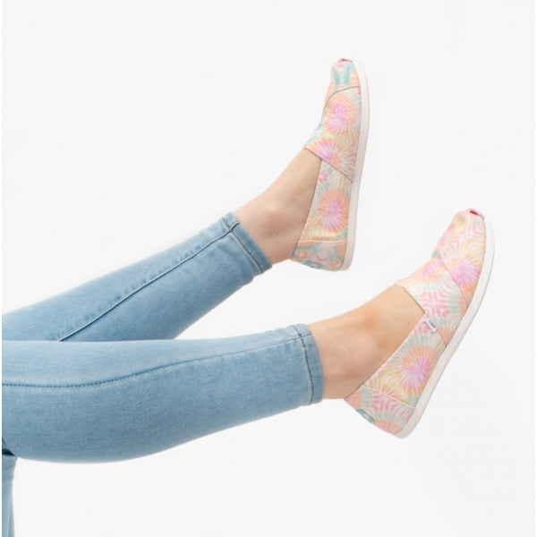 ALPARGATA Womens Canvas Espadrille Pink Swirl