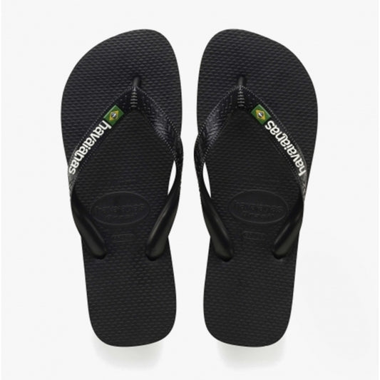 Havaianas HAV BRASIL LOGO Mens Flip Flops Black