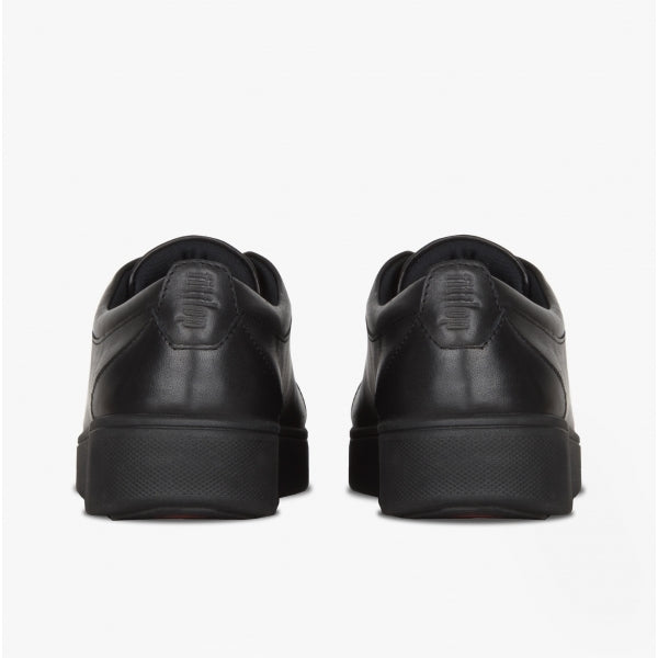 RALLY Womens Leather Trainers All Black
