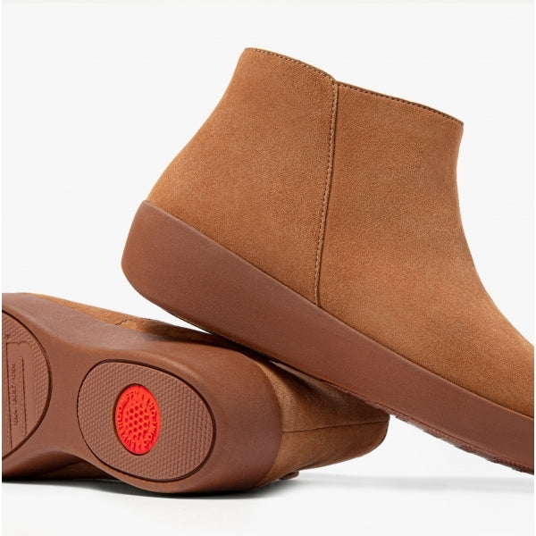 SUMI Womens Suede Ankle Boots Light Tan