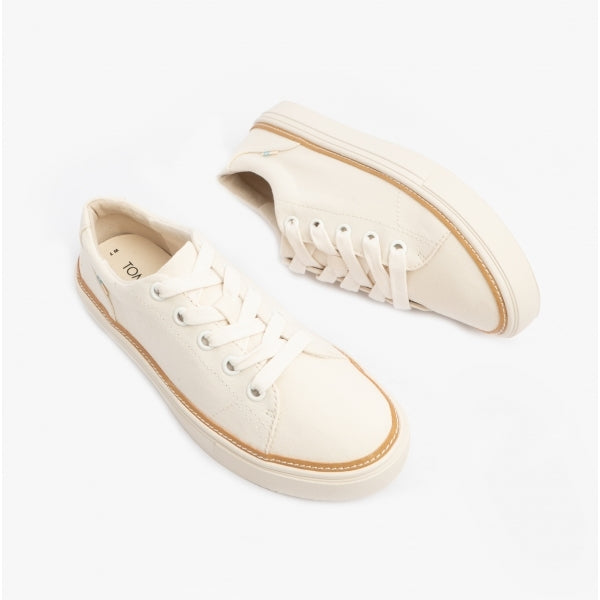 ALEX BIRCH Womens Cotton Casual Trainers Natural