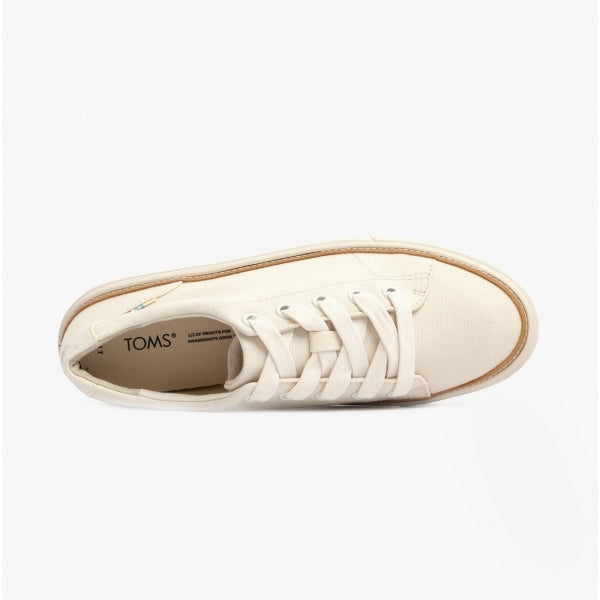 ALEX BIRCH Womens Cotton Casual Trainers Natural