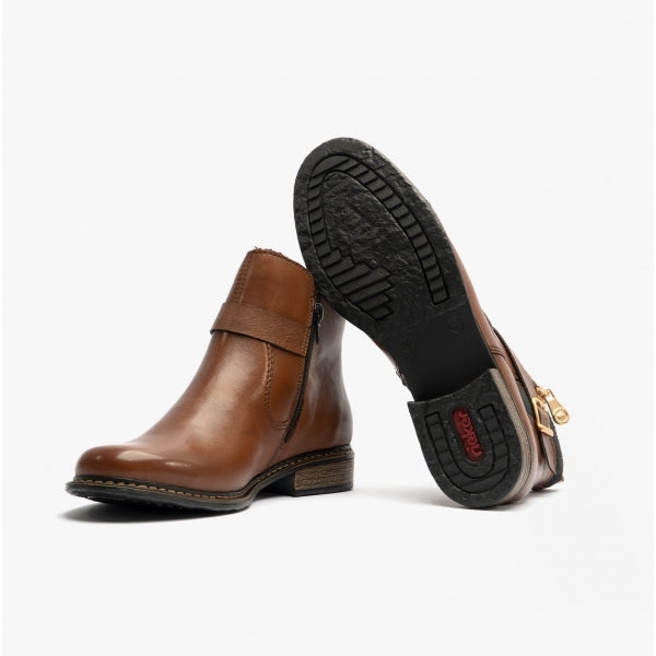 Z4959-22 Womens Leather Boots Chestnut