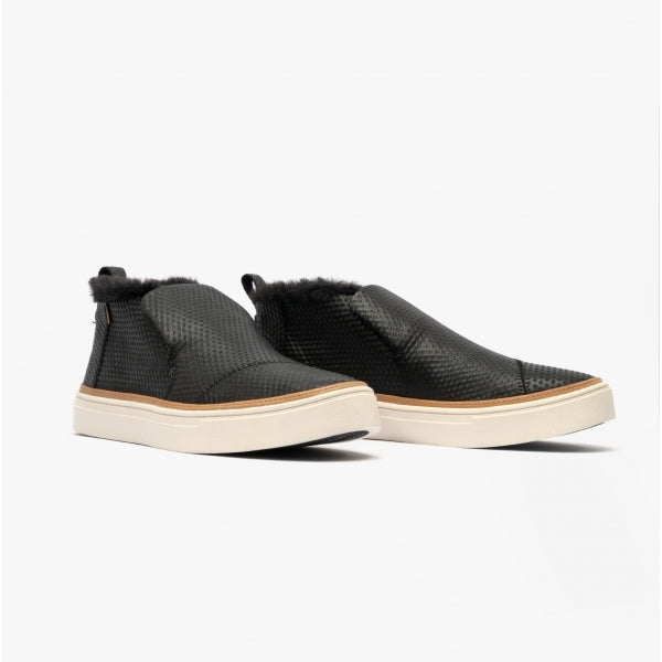 TOMS PAXTON Womens Leather Slip On Black