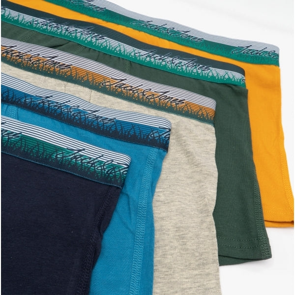 Jack & Jones STRIPE 5 Pack Mens Fabric Trunks Multicoloured