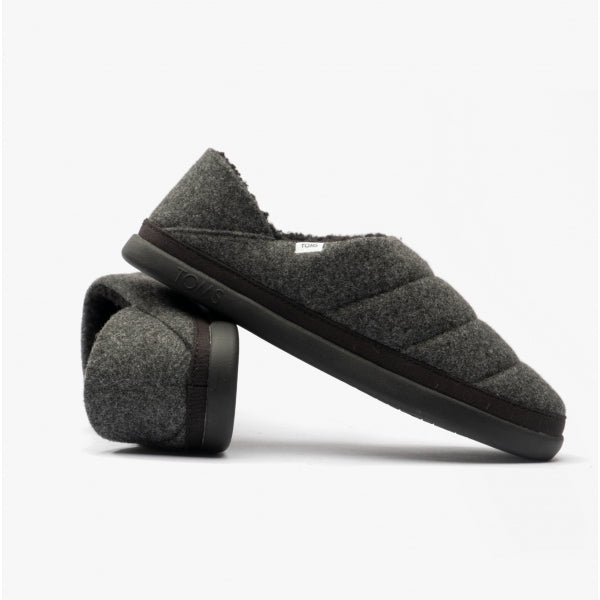 EZRA Womens Slippers Black/Grey