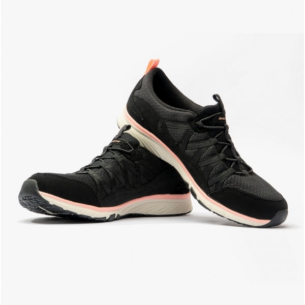 Skechers 104281/BKW GRATIS SPORT-LIVE GOLDEN Womens Bungee-Lace Trainers Black/White