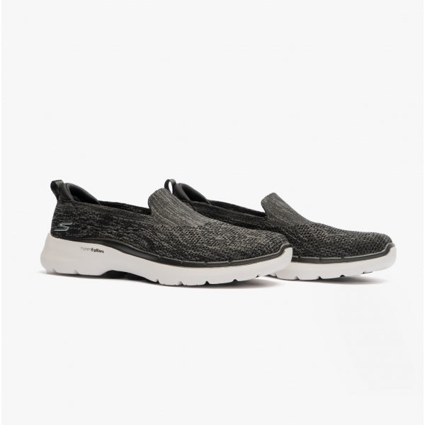 Skechers 124532/BKGY GO WALK 6-VALERIE Womens Slip-On Trainers Black/Grey