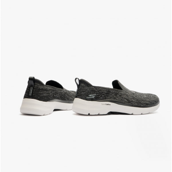 Skechers 124532/BKGY GO WALK 6-VALERIE Womens Slip-On Trainers Black/Grey
