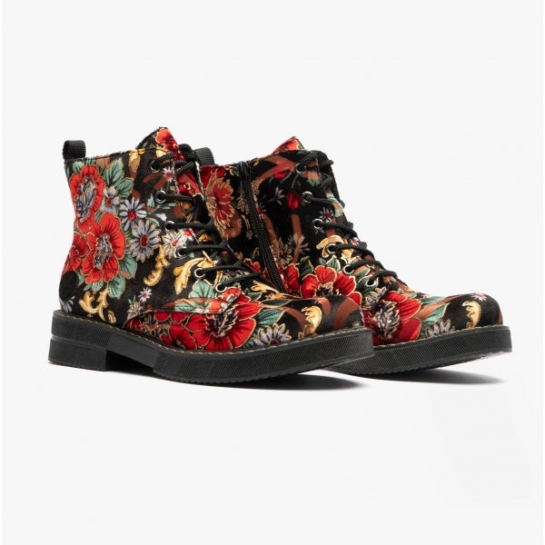 72010-90 Womens Ankle Boots Black/Multi