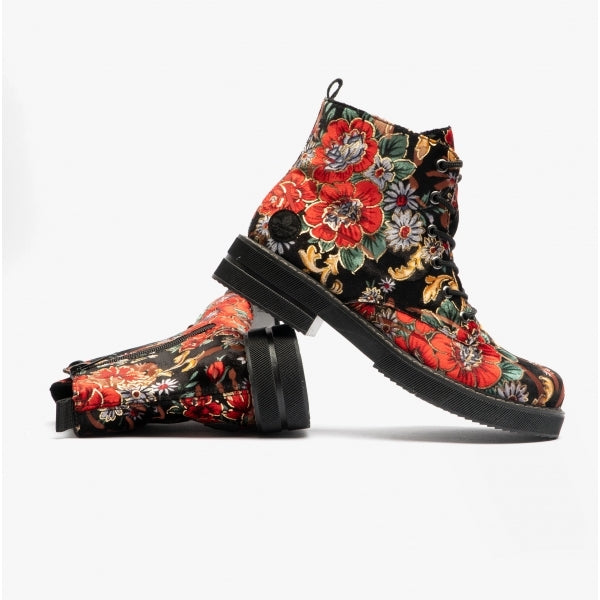 72010-90 Womens Ankle Boots Black/Multi