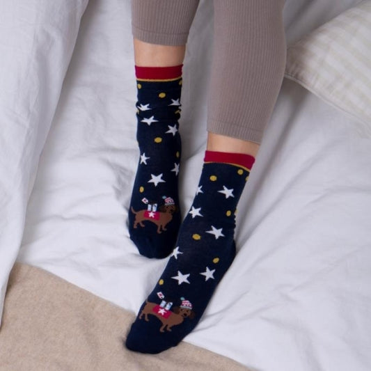 Totes Isotoner NOVELTY ANKLE Womens Socks Dog