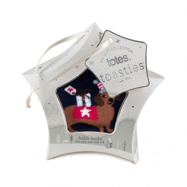 Totes Isotoner NOVELTY ANKLE Womens Socks Dog