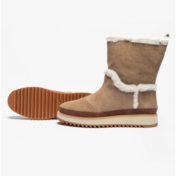 MAKENNA Womens Suede Boots Taupe
