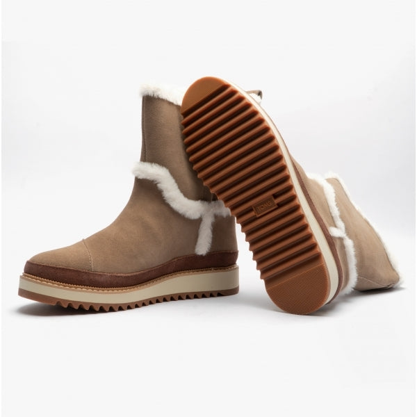 MAKENNA Womens Suede Boots Taupe