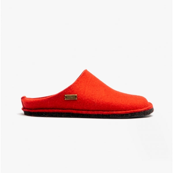 Haflinger SOFT Womens Wool Slippers Red