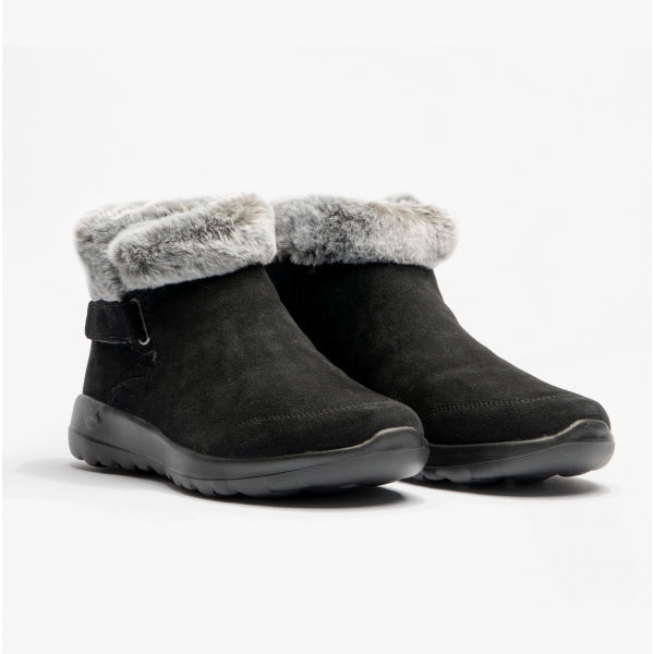 Skechers 144041/BKGY ON-THE-GO JOY-FIRST GLANCE Womens Suede Ankle Boots Black/Grey