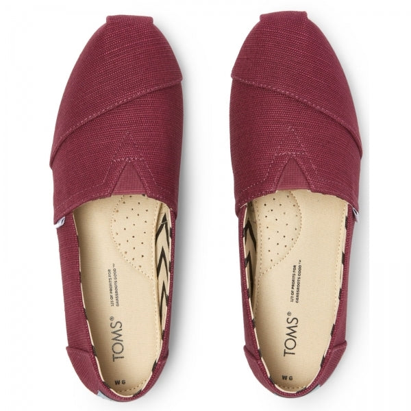 ALPARGATA Womens Slip-On Canvas Espadrilles Plum