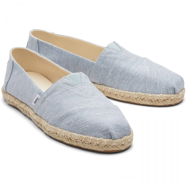 ALPARGATA ROPE Womens Slip-On Canvas Espadrilles Light Blue