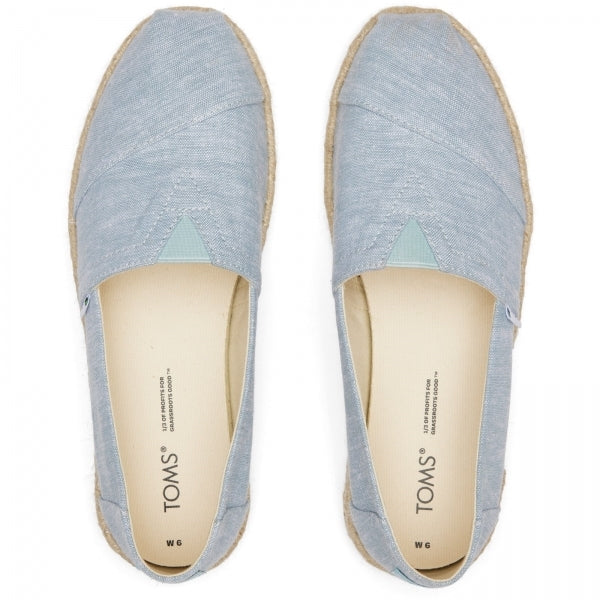 ALPARGATA ROPE Womens Slip-On Canvas Espadrilles Light Blue
