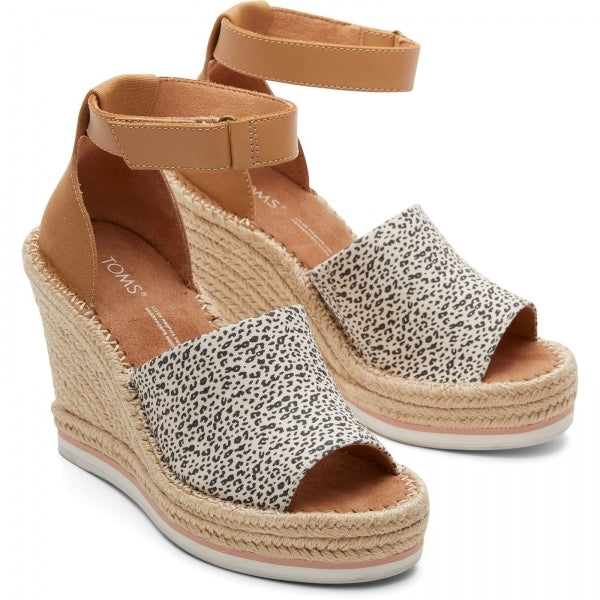 MARISOL Womens Cotton Wedge Sandals Natural