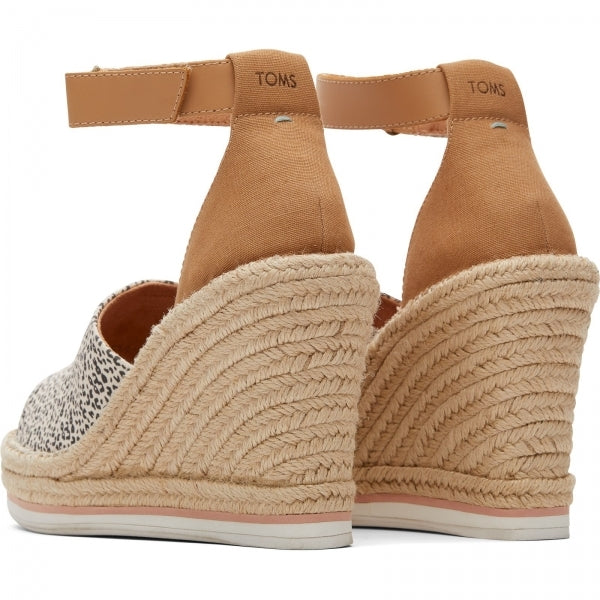 MARISOL Womens Cotton Wedge Sandals Natural