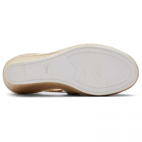 MARISOL Womens Cotton Wedge Sandals Natural