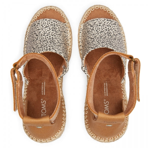 MARISOL Womens Cotton Wedge Sandals Natural