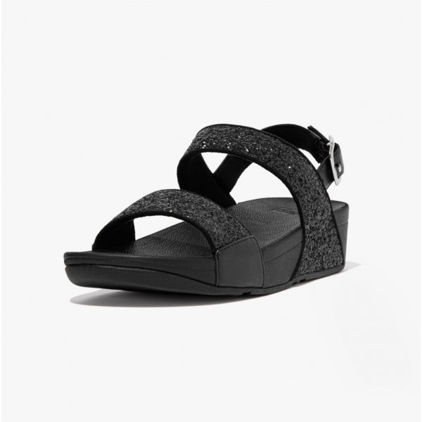 LULU GLITTER Womens Back-Strap Sandals Black Glitter