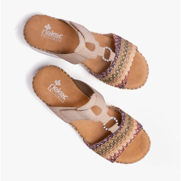 V1243-90 Womens Mules Multi
