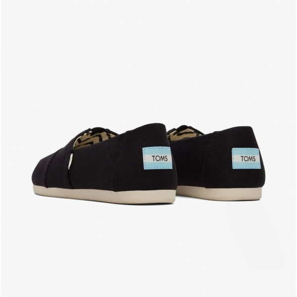 ALPARGATA Womens Cotton Espadrille Black Chevron