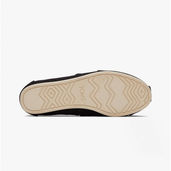 ALPARGATA Womens Cotton Espadrille Black Chevron