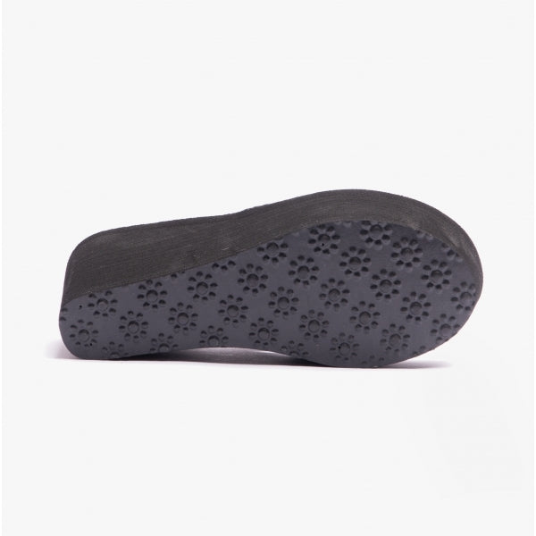 Rocket Dog DIVER WEBBING Womens Textile Wedge Flip Flops Black