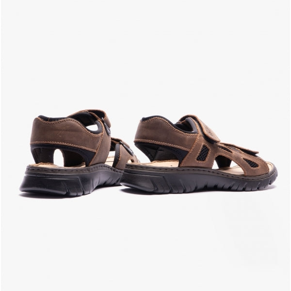 Rieker 26761 Mens Cross Strap Sandals Brown