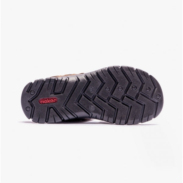 Rieker 26761 Mens Cross Strap Sandals Brown