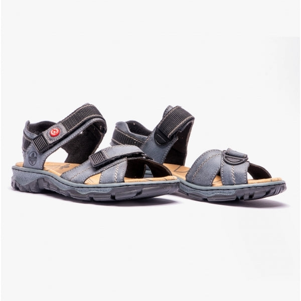 Rieker 68851 Womens Ankle Strap Sandals Blue